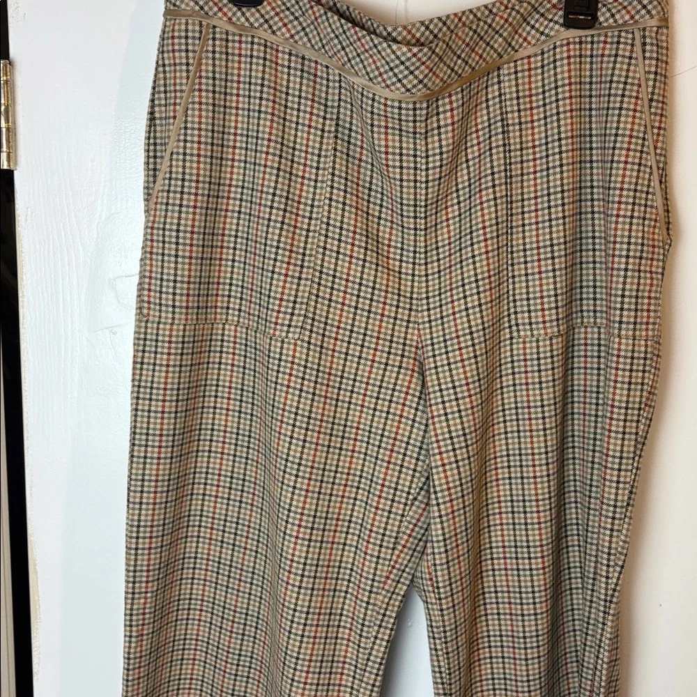 Sundance Womens 14 Brewster Plaid Wide Leg Brown High Waist